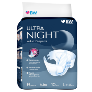 BW Ultra Night Tape Adult Diapers (Day & Night use) - M & L